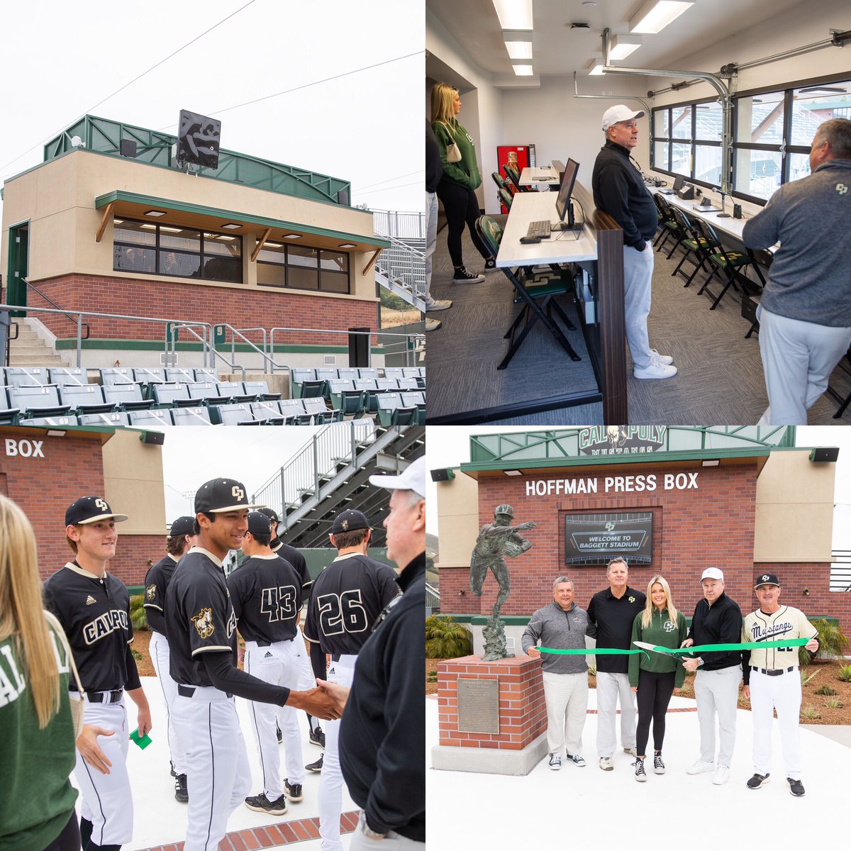 Cal Poly Baseball (@calpolybsb) on Twitter photo The ribbon was cut and The Hoffman Press Box is complete. Cal Poly Baseball thanks the Hoffman Family for their generous contributions. The <a href="/STLWizard/">Ozzie Smith</a> has a new home in the Ozzie Smith Plaza. #RideHigh The ribbon was cut and The Hoffman Press Box is complete. Cal Poly Baseball thanks the Hoffman Family for their generous contributions. The <a href="/STLWizard/">Ozzie Smith</a> has a new home in the Ozzie Smith Plaza. #RideHigh