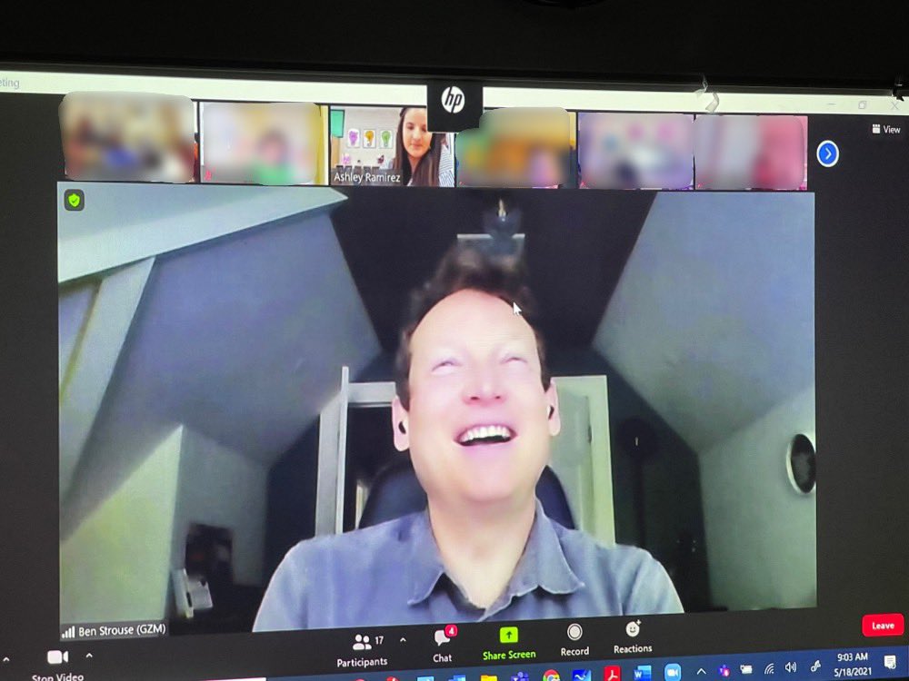 What do you do when you finish 200+ episodes of your favorite podcast, Six Minutes?? Zoom with the creator! Our <a href="/RedlandOaksES/">Redland Oaks ES</a> 5th graders met with Ben Strouse from @genzshows today to talk all things Six Minutes. We loved hearing how it all comes together and things to come! 👏🏼