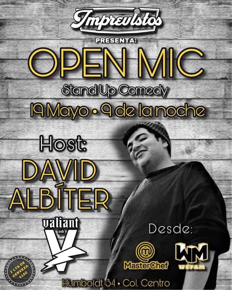 No olviden que este miércoles tenemos nuestro open mic que cada semana se pone mejor así que no falten !!!! Ahhh y además tenemos promo de 2 lts de cerveza por $150 pesitos 🍻🤟🏻🤟🏻