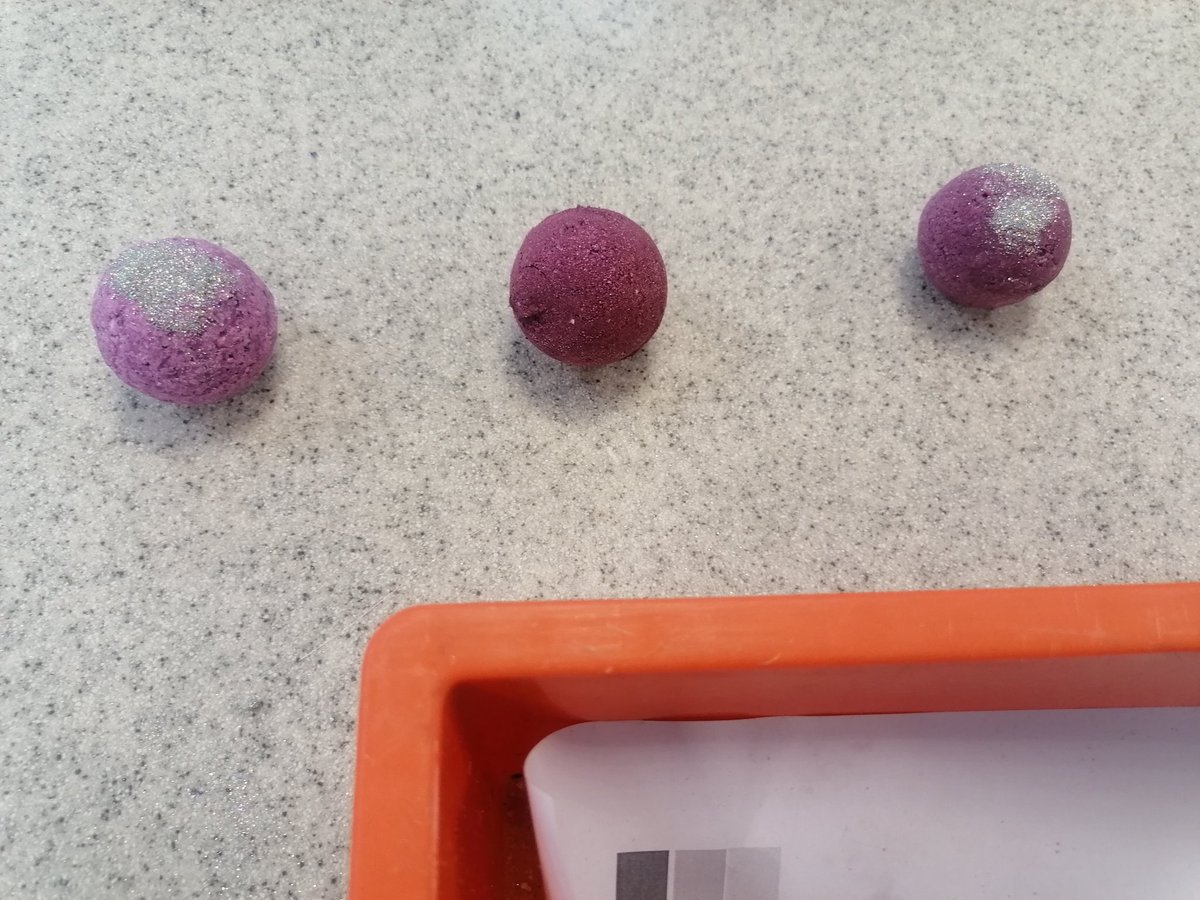Testing and making at Bronze CREST Club - Comparing foaming bathbomb recipes {instead of fizzing}. Also a variety of soaps: melt-and-pour orange zest &amp; real coffee soaps and a traditionally made lemon soap <a href="/StThomasMoreCA/">STMCA</a> #STEM #AspiretobeMore