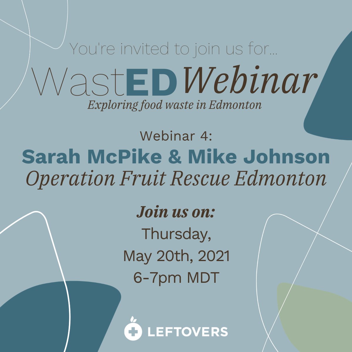 OFREfruit's tweet photo. We invite you to join us for a FREE webinar hosted by Leftovers YEG. Learn to reduce food waste in Edmonton and meet some good apples from our board. Registration link: https://t.co/2EirnNu9cr #foodsecurity #yeg #fruitrescue #supportlocalyeg #yegevent https://t.co/M3vvCjwWW1