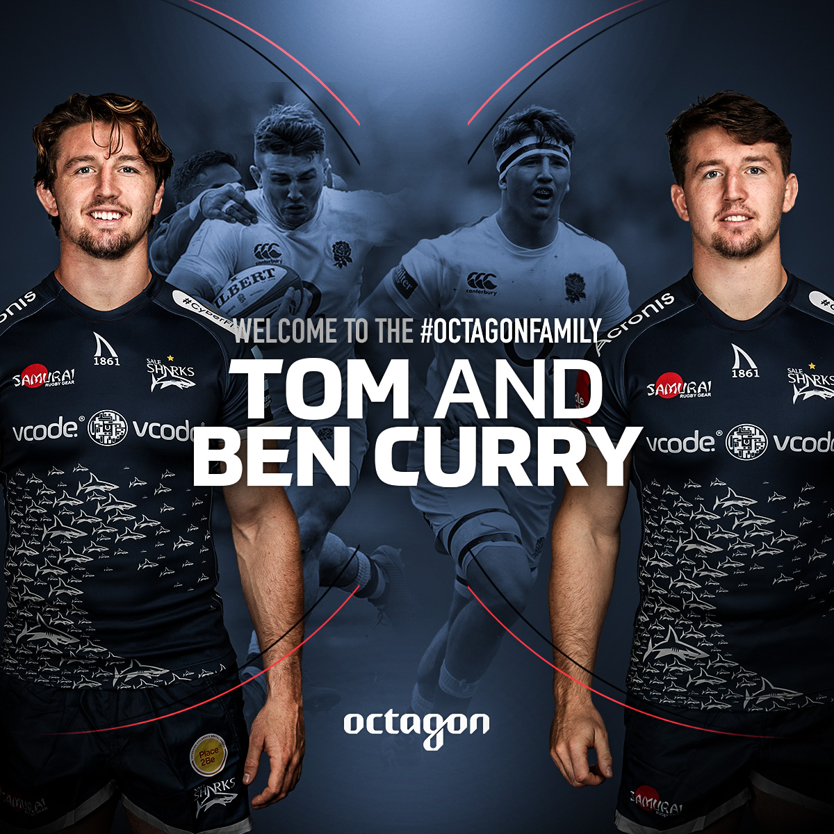 Excited to welcome international Rugby stars @TomCurry98 and @BenCurry98 to the #OctagonFamily. 🏉🏉