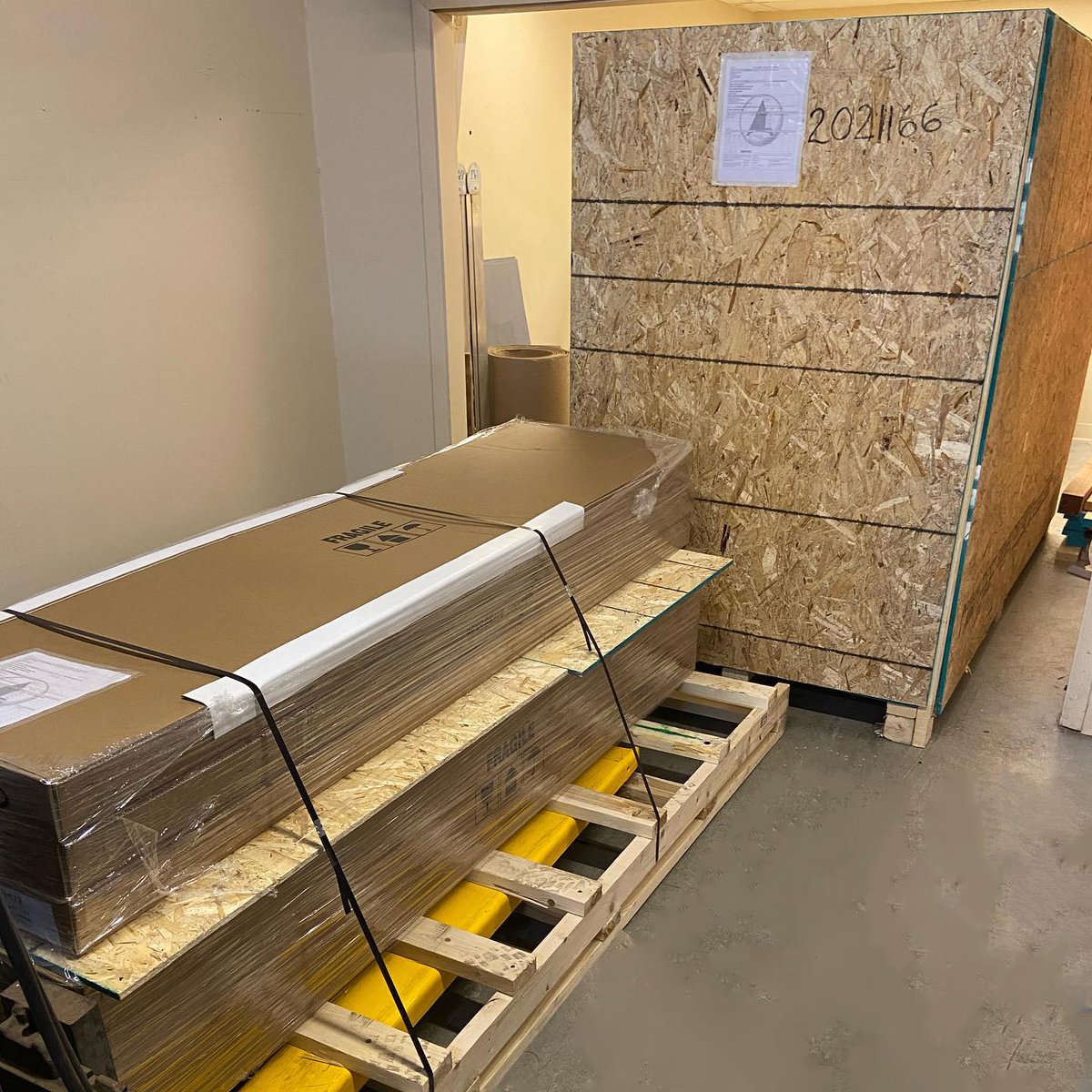 ClassElevator's tweet image. The Cambridge Elevating Cambrian model we showcased in our hoistway construction series has arrived at our facility today! We will pick our installation series soon when we begin installing this state of the art machine. #elevator #construction #parts #home