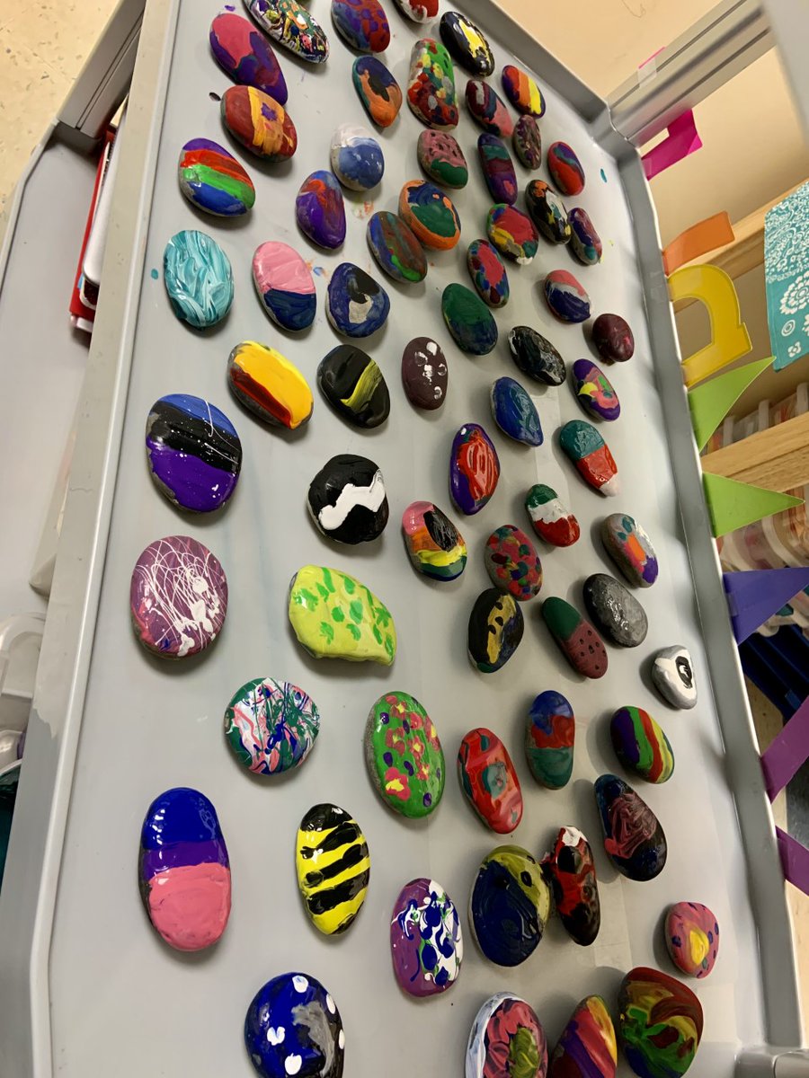 CharterCoastal's tweet photo. The Leadership resource classes and Ms. Rampolla have begun their rock painting end of the year project while reading Only One You by Linda Kranz. The rocks will be placed to decorate the landscaping of Coastal! #laughlearnlead #CSUSAproud #rockpainting #onlyoneyou https://t.co/vfE7yIKbHi