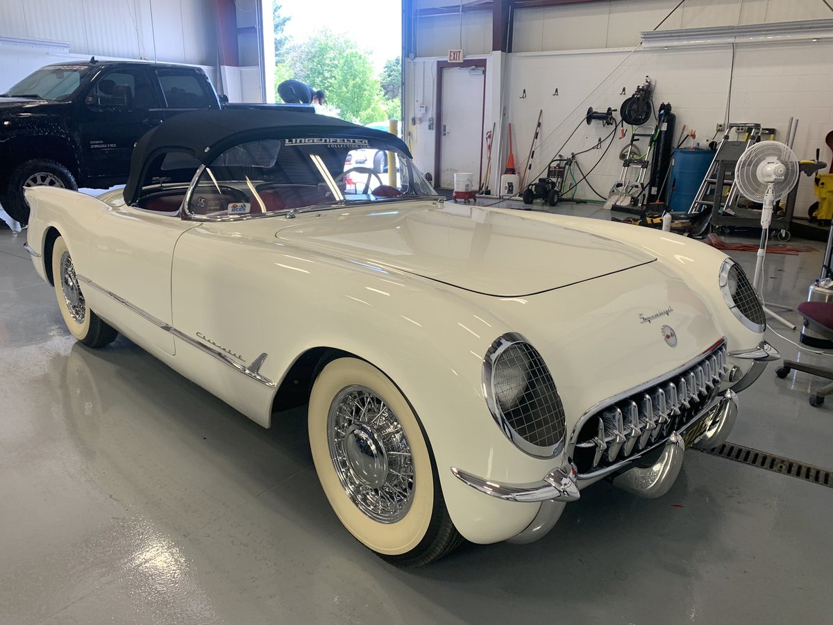 KenLingenfelter's tweet photo. My 53 Supercharged Corvette from the Lingenfelter Collection has been invited to show at the Amelia Island Concours next weekend, it’s the remaining 1 of 2 built, the supercharger added 10hp to the Blue Flame 6 cylinder engine, hoping it does well in the show, wish me luck !!! https://t.co/FeWooBkc4E