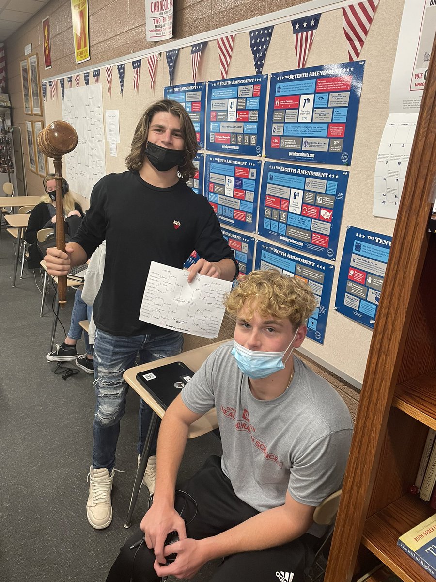 Kevin M. Cline (@thekevinmcline) on Twitter photo Congrats to <a href="/KelbyLapierre/">kelby lapierre</a> for winning the Court Case bracket competition in #fhsgov! He won his own pocket Constitution and the chance to wield “Babbish”! Congrats to <a href="/KelbyLapierre/">kelby lapierre</a> for winning the Court Case bracket competition in #fhsgov! He won his own pocket Constitution and the chance to wield “Babbish”!
