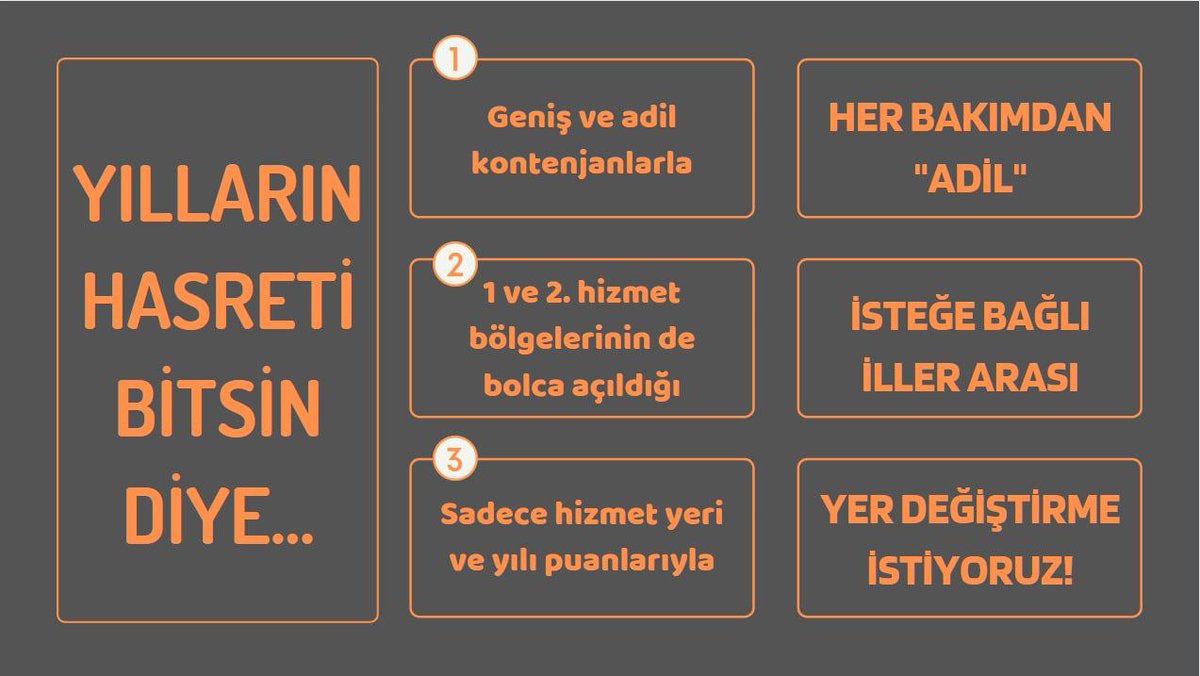 Aşı olup öğrencilerimize,adil bir isteğe bağlı il dışı yer değişikliği ile memleketlerimize kavuşmak istiyoruz.

#EğitimcilerAşılansınOkullarAçılsın

MEBİldışına Adalet

<a href="/tcmeb/">Millî Eğitim Bakanlığı</a> <a href="/ziyaselcuk/">Ziya Selçuk</a> <a href="/safran1958/">Mustafa SAFRAN</a> <a href="/omerinan06/">Ömer İNAN</a> <a href="/_aliyalcin_/">Ali YALÇIN</a> <a href="/TalipGeylan06/">Talip Geylan</a> <a href="/OrhanYILDIRIM__/">Orhan Yıldırım</a> <a href="/nejlakurul/">Nejla Kurul</a>
