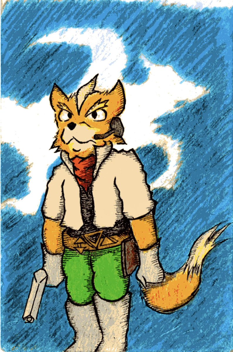 China_Champ_'s tweet photo. Experimented with some manga style line detail on an old Starfox drawing.
#nintendo #ssbm #starfox https://t.co/ZmUqdaAEXu