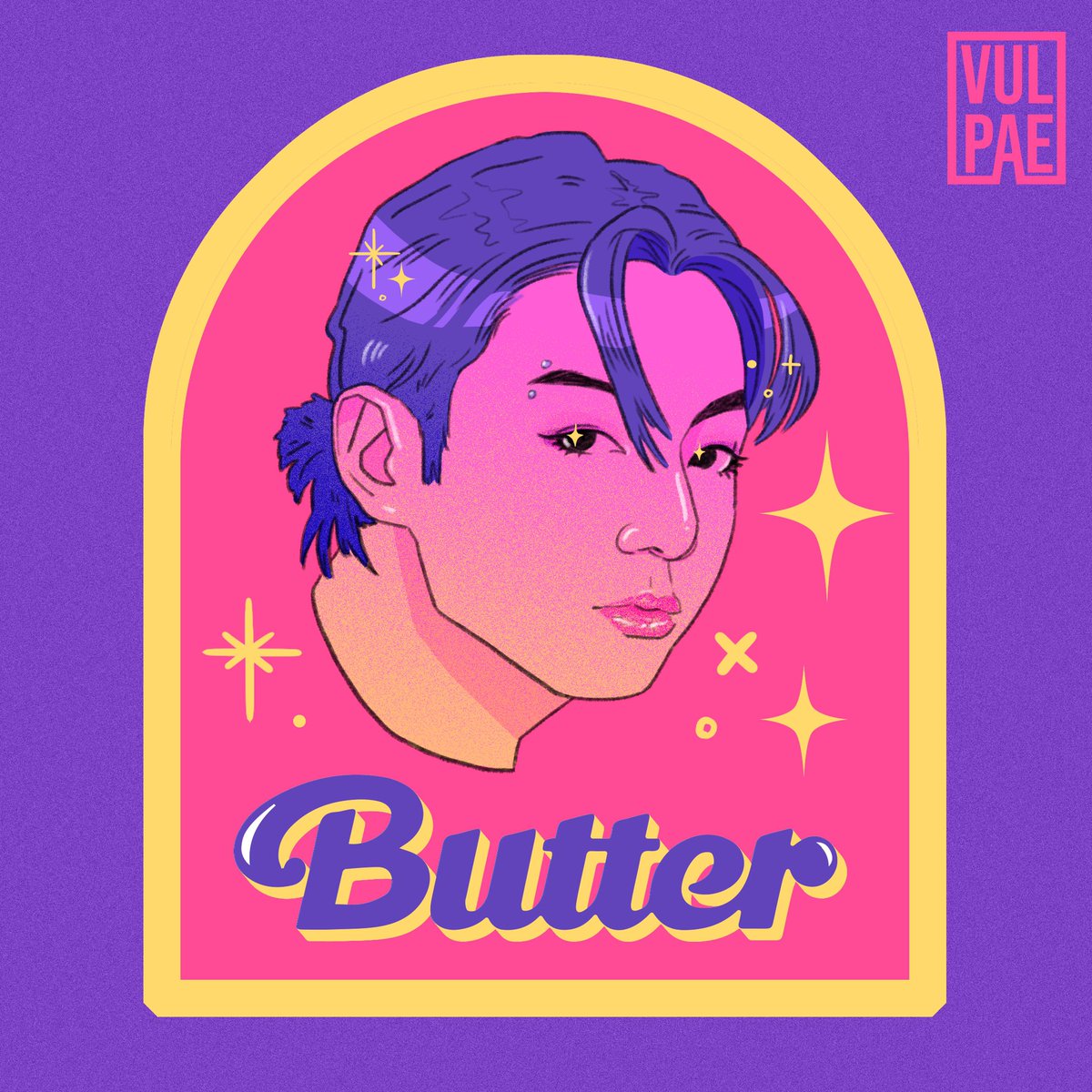 butter is gonna be so much fun i’m so excited 🤩 stickers of this design coming soooon 💖 #BTS #JUNGKOOK