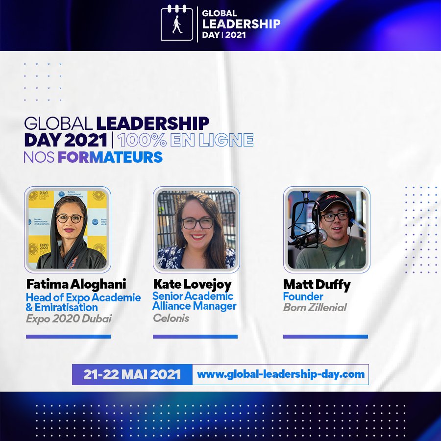 aiesecintogo's tweet photo. Plusieurs formateurs et conférenciers ont confirmé leur présence aux côtés des jeunes, à l'occasion du #GlobalLeadershipDay2021, un événement 100% virtuel organisé par @AIESEC et gratuit sur inscription au: https://t.co/KKD4aw9He5.
#FutureOfWork #AIESECinTogo https://t.co/BInUsMCbJa