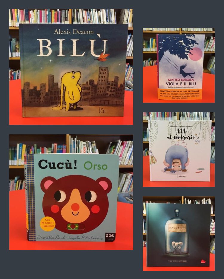 Nuovi acquisti, presto disponibili in #biblioteca! 

📚Bilù, di Alexis Deacon

📚Cucù! Orso, di Camilla Reid e Ingela P. Arrhenius

📚Viola e il blu, di Matteo Bussola

📚Ada al contrario, di Guia Risari e Francesca Buonanno 

📚Barnabus, dei Fan Brothers