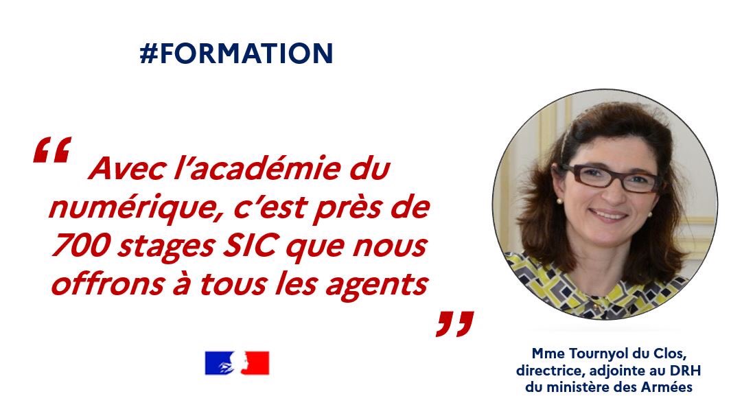 #Formation
 
💬 Le centre de formation de la défense (CFD) de <a href="/Bourges/">kiki</a> nous permet de répondre aux enjeux de l’adaptation permanente à de nouveaux défis, de nouvelles transitions » souligne <a href="/NTournyol/">Nathalie Tournyol</a>, #DRH adjointe 
 
<a href="/Armees_Gouv/">Ministère des Armées et des Anciens combattants</a> 
@VilDeBerry
#PlanDeRelance #RH #NotreDefense