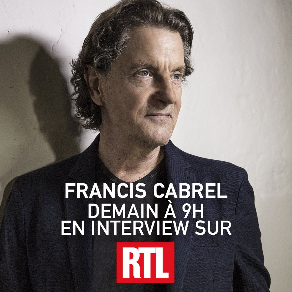 Retrouvez Francis Cabrel pour une interview exclusive sur <a href="/RTLFrance/">RTL France</a> demain à 9h !