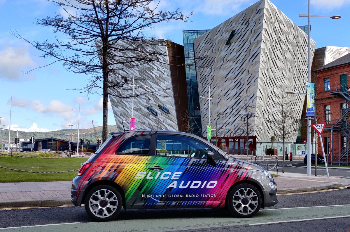 SliceAudio's tweet photo. Our new Slice Audio promotional car is travelling around N. Ireland to enlighten everyone about how to listen to Slice Audio.
If you spot us on the road please give us a wave and say hello (socially distanced). 
Slice Audio N.Ireland's Global Radio Station
https://t.co/NKg0Y8rRie https://t.co/z5fGz6bYka
