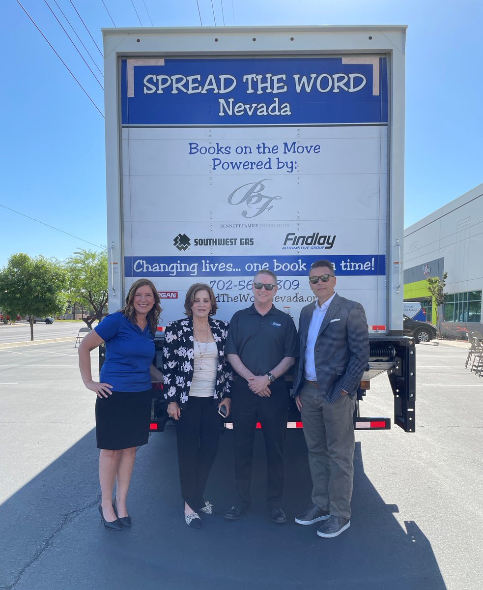 BEEP BEEP! BOOKS ARE ON THE MOVE! 🚚📚

Today we said hello to our new delivery truck!

Thank you Bennett Family Foundation @SWGas & Findlay Auto #findlaycares for contributing $100k in total. This generous donation allows us to continue our daily deliveries & serve kids in need!