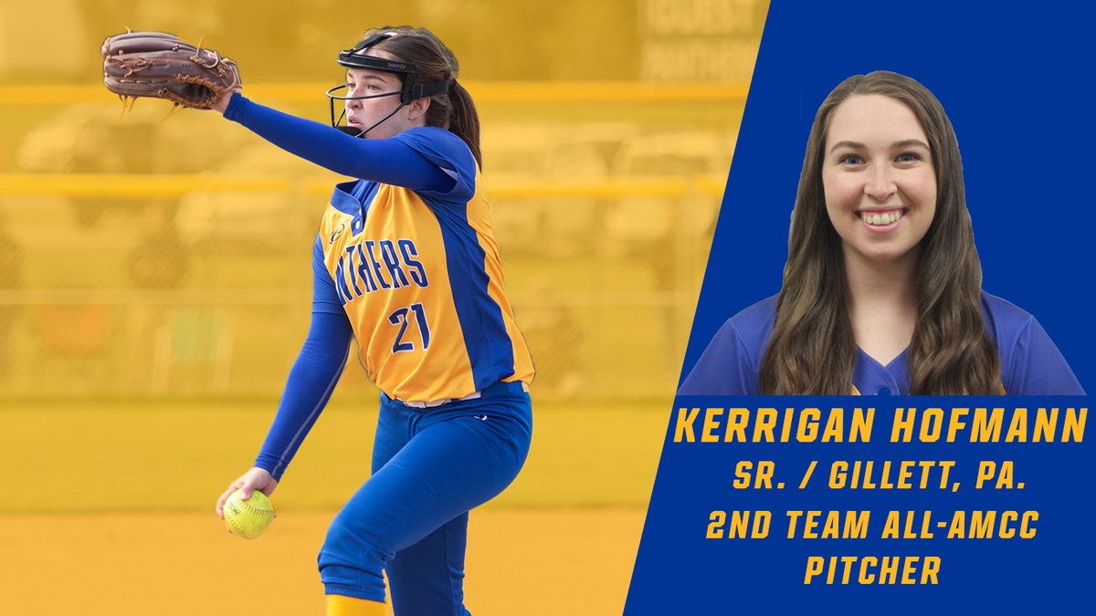 UPB_Panthers's tweet photo. @hoffmann_kerri was 2nd Team All-AMCC as a Pitcher. She was 2nd in conference wins and 4th in era. https://t.co/VRKYrrjddh