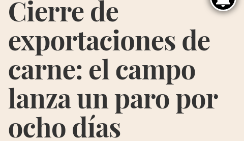 nahuelbeibe's tweet photo. El problema no es con el campo sino con los empresarios relacionados a la exportación de carnes y sus cámaras patronales. Por eso no es un paro sino un lock out. Imaginense lo que dirían si un sindicato arranca con 8 días de huelga a pesar de tener el diálogo abierto! 
#carne https://t.co/ZgGAXOYN5u