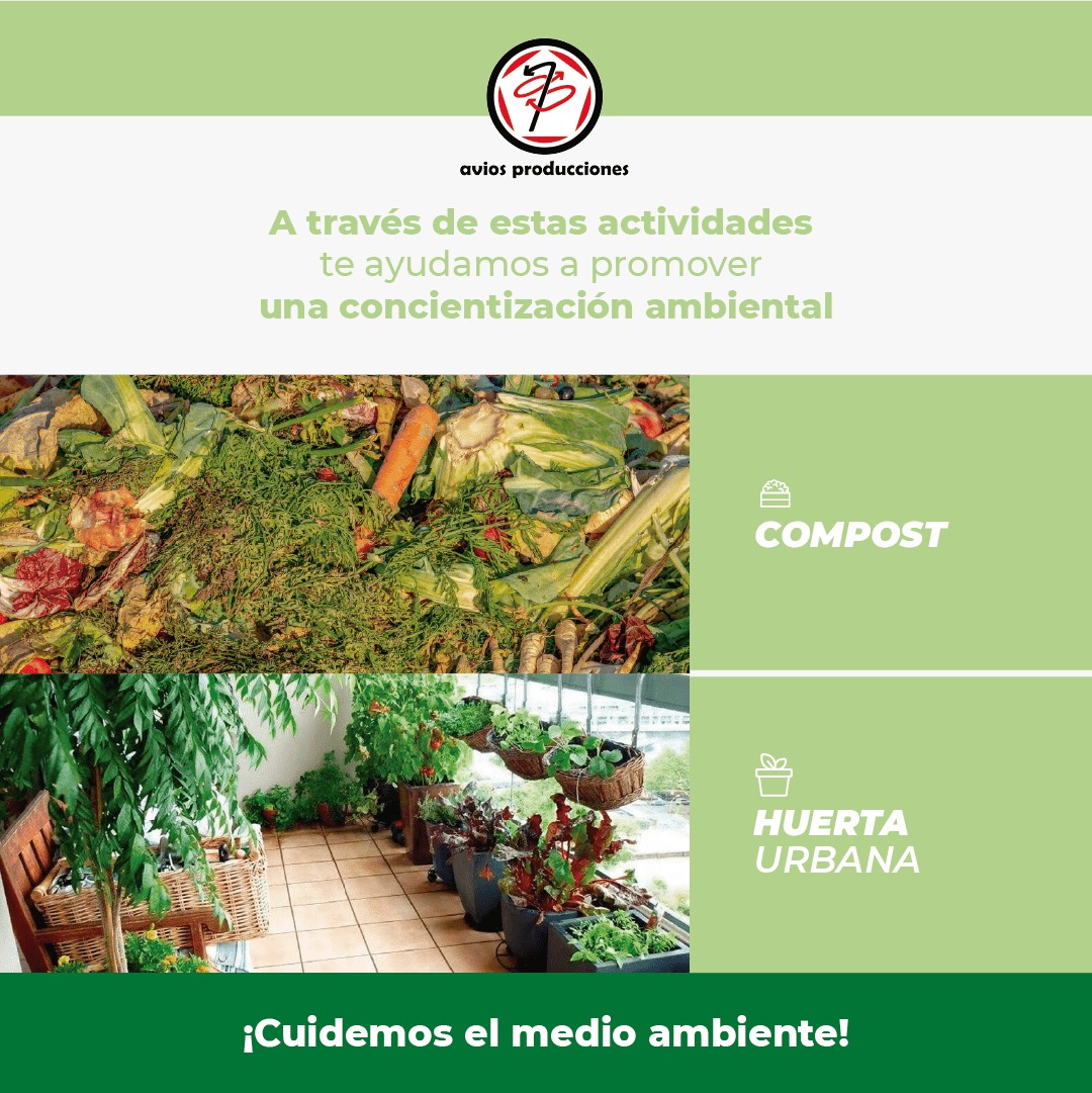 AviosProd's tweet photo. ¡𝗔𝗩𝗜𝗢𝗦 𝗣𝗥𝗢𝗗𝗨𝗖𝗖𝗜𝗢𝗡𝗘𝗦 te invita a ser más amigable con el medio ambiente a través de diferentes actividades!  

Te vamos a enseñar a hacer compost, una huerta urbana, a reciclar, a plantar árboles, y a concientizar sobre el impacto ambiental. https://t.co/mj63bgIoLc