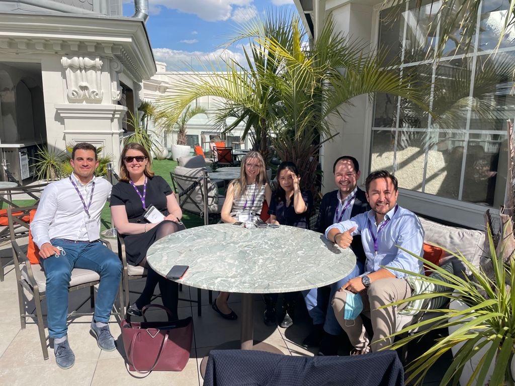 PCR_MadridHub's tweet photo. After a day of great learning it’s time to keep up another #EuroPCR tradition and ‘disfruta el sol’ with fellows and mentors ! @PCRonline @JEscaned @NievesGonzalo1 @belcid7 @beavaquerizo @sbrugaletta @he1thj @McInerneyAngela @HennesseyBreda @CarlosEVergaraU @pabl0salinas https://t.co/Fu6UgCXJR0