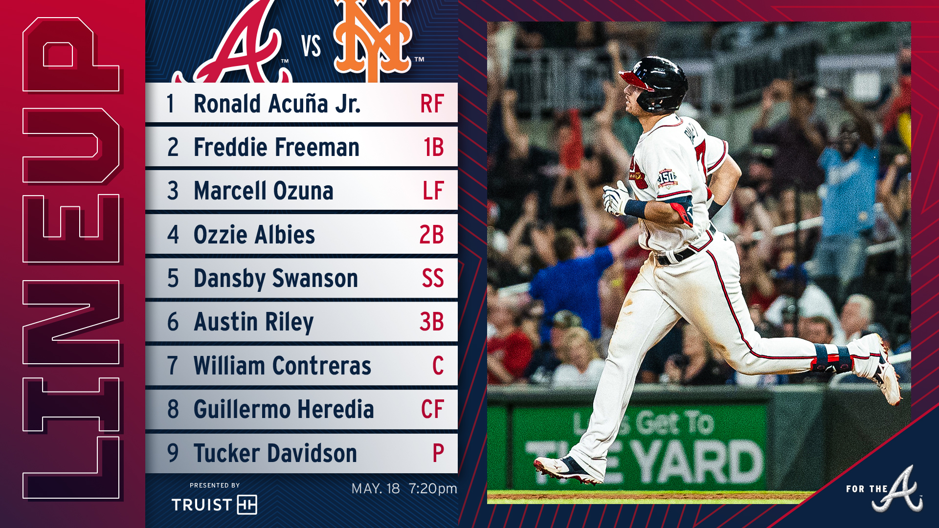 Atlanta Braves on Twitter "Here is tonight's Braves starting lineup