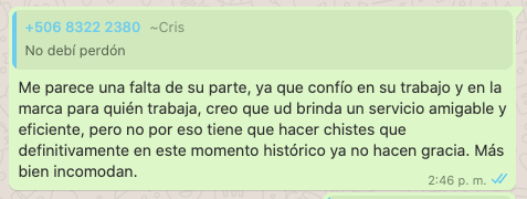 marrohe's tweet photo. @marielaasolano Dejo esto por acá, estaba comprando unos repuestos y no me gustó un comentario del mae... y también me siento orgullosa por lo que le escribí. YA NO MÁS! https://t.co/6TysVkyWEZ