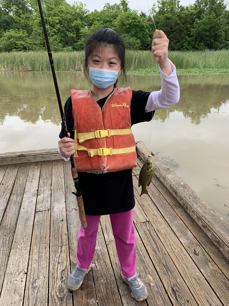 hellomrshall's tweet photo. Saisaranya &amp; Reina caught a fish! Reina was so brave taking the fish off the hook. 🐠 @McSpeddenFifth https://t.co/aGbTzDE5NF