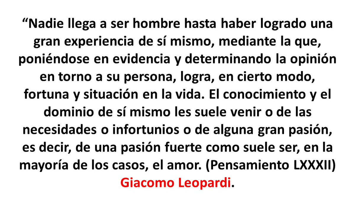 Leído esta tarde. ¡Qué necesario ese momento especial, esa experiencia de uno mismo, esa pasión, que hace a uno descubrir profundamente quién es! Es así en la vida personal... ¡pero también en la tarea del verdadero profesor, del verdadero maestro! Gracias <a href="/aledavenia/">Alessandro D'Avenia</a>