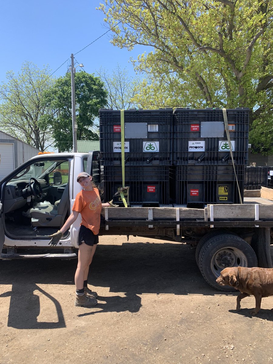 Seed deliveries with a smile every time #plant pioneer thanks Kora Rhodes.