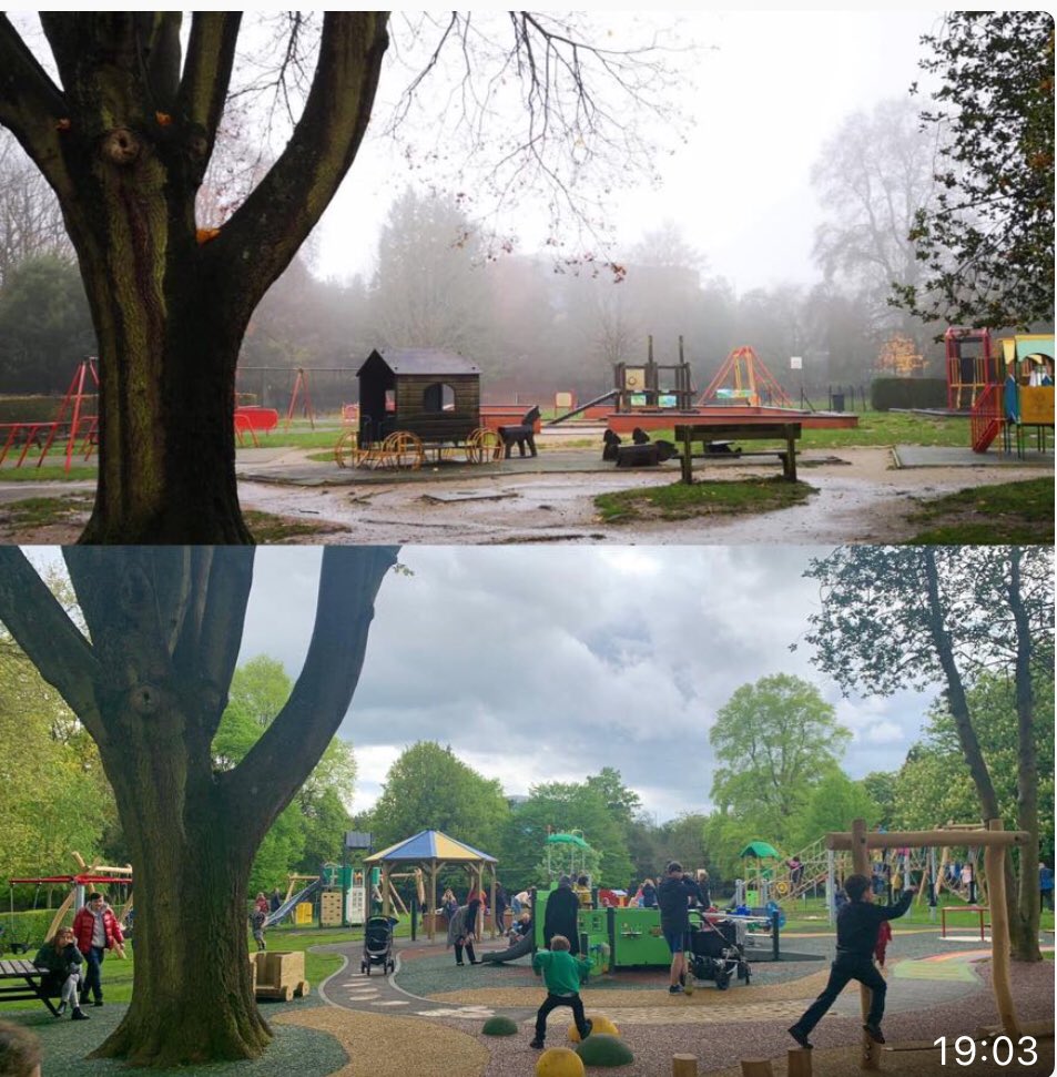 Clarence Park playground: how it started; how it’s going.