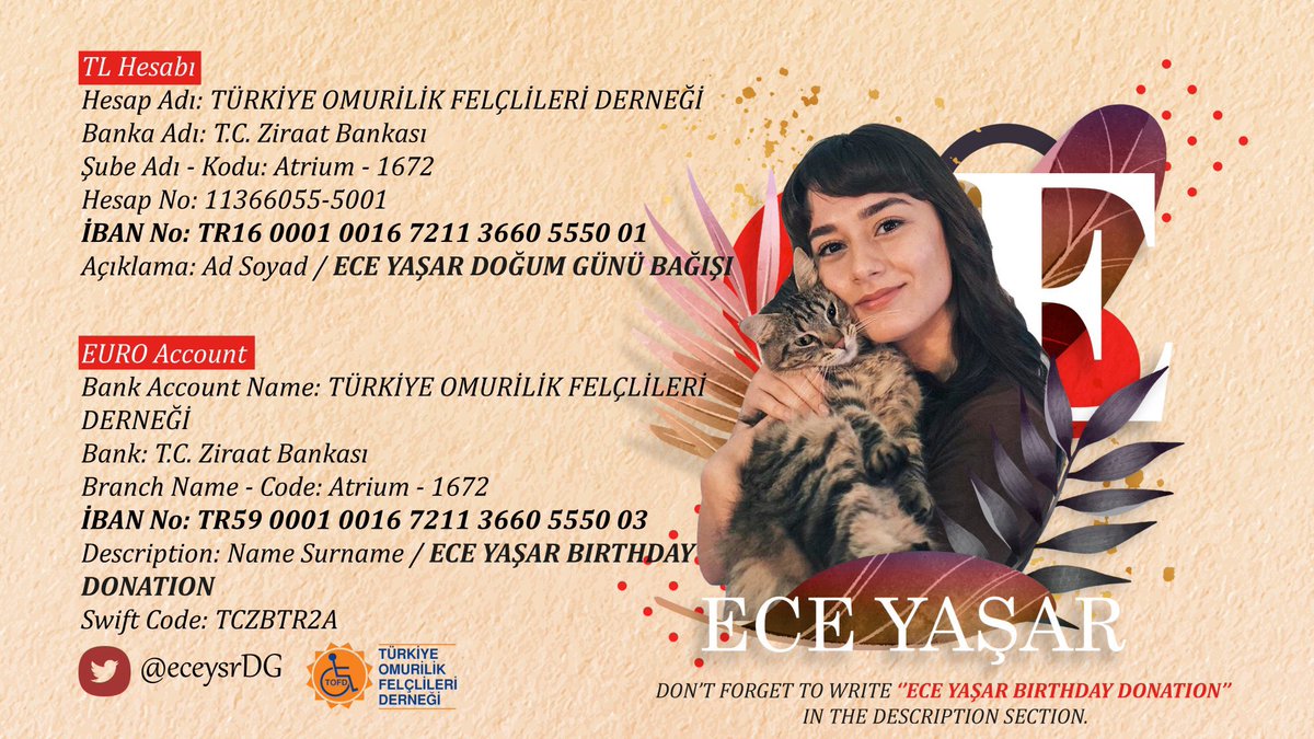eceysrDG's tweet photo. Eğer yurt dışından bize destek olmak isterseniz de buradan yapabilirsiniz. Destekleyenler herkese şimdiden teşekkürler. ❤️
#eceyaşar #çukur https://t.co/invxHhPXtb