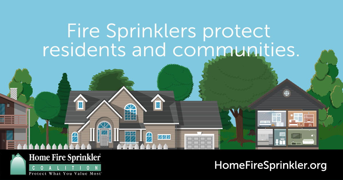 Day 2 of  #HomeFireSprinklerWeek2021 and today's theme is “Fire Sprinklers Are Part of Fire-Safe Communities”
80% of fire deaths happen at home. Fire sprinklers make our communities safer. ow.ly/G2vd50EPHyu #AskForHomeFireSprinklers
