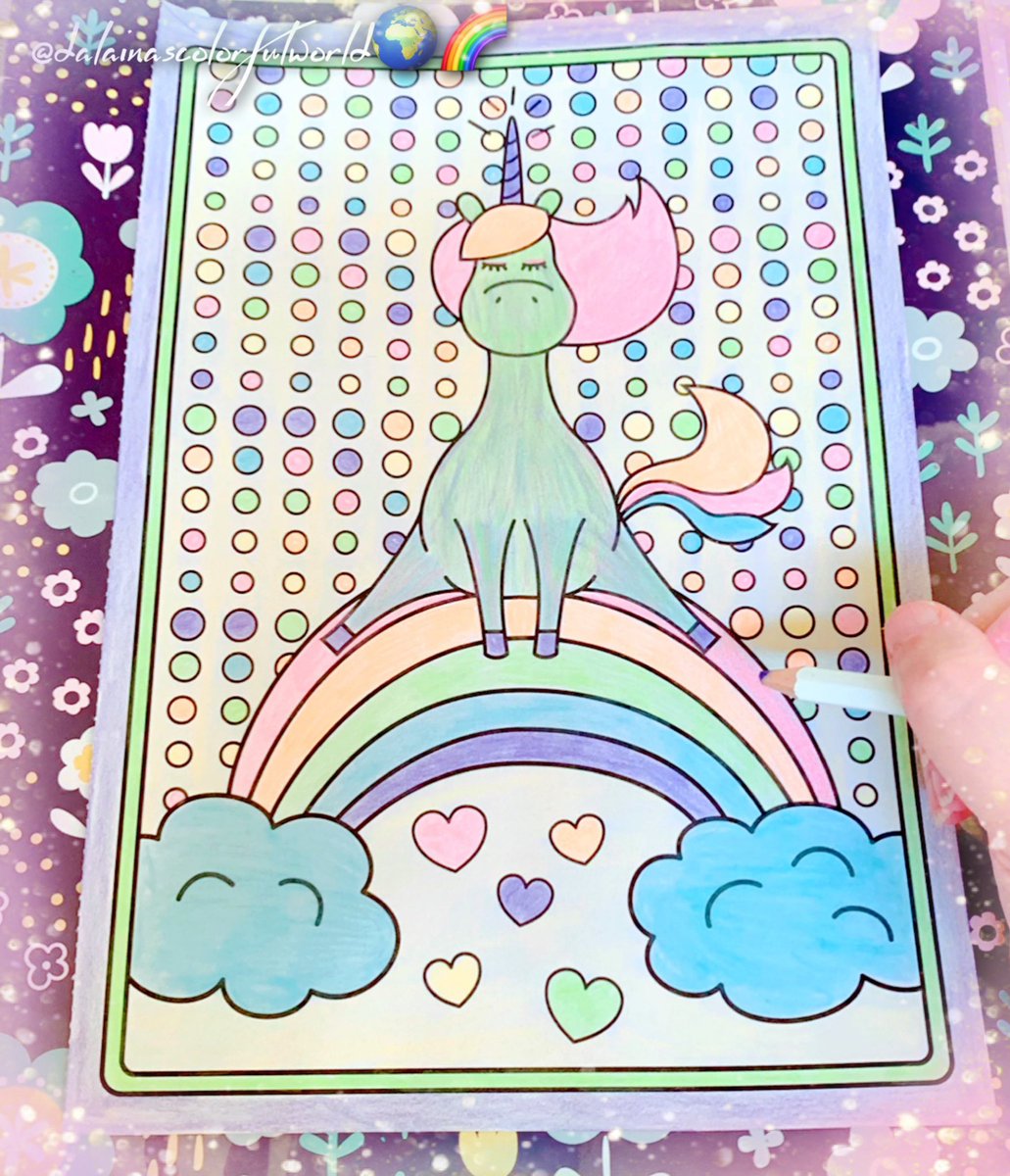 bonbonsandbooks's tweet photo. Finished using #mangacoloringpencils from the book #unicorns🦄  by #bendon 🥰 😀 ! 
.
.
.
.
.
.
 #Puremi  #youtuber  #Vlogger  #MichiganVlogger #Relaxing 💞 #adultcoloring  #nospammers #dalainascolorfulworld #manga #pastelcolors #rainbows https://t.co/Baoxs0yAaW