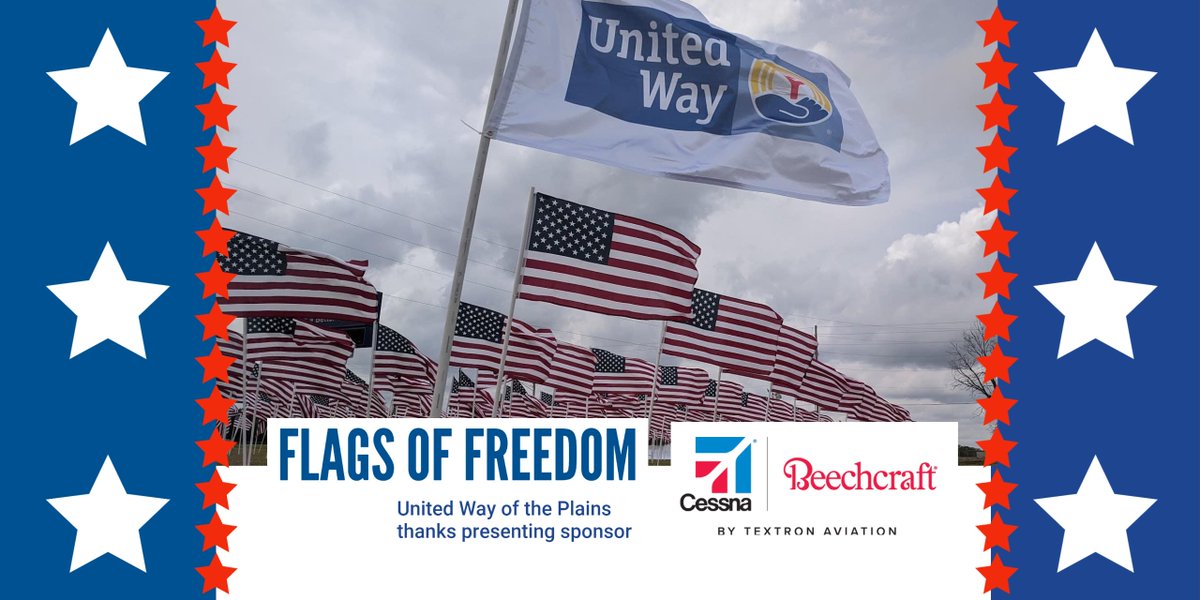 THANK YOU to our Flags of Freedom sponsor <a href="/TextronAviation/">Textron Aviation</a>. Textron Aviation proudly supports all veterans. See our grand display of 600 🇺🇸s at I-235 &amp; S. Meridian thru May 30. All proceeds go to our programs furthering the common good in our community. #vetrans #thankyou
