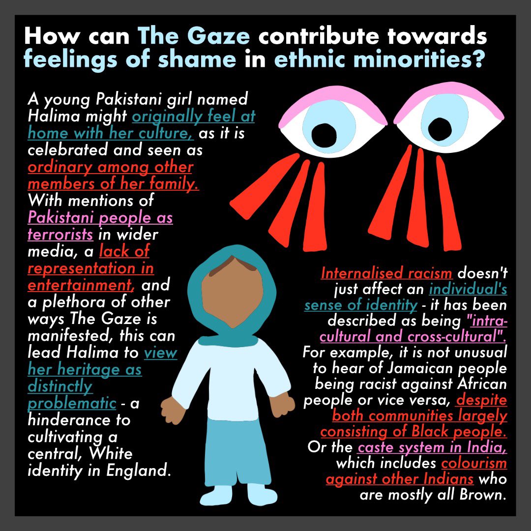 This article speaks on how The Gaze can ultimately lead to internalised racism due to feelings of shame. Written by Haider Samsara on COSY. cosy.land/article/breaki… #ImmigrationMatters #immigrantsareessential #Immigrants #CulturalDiversity