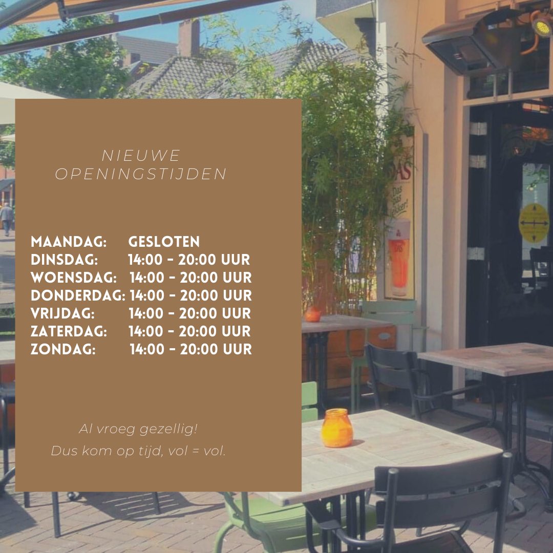 CSlimmerick's tweet photo. 𝕍𝕖𝕣𝕤𝕠𝕖𝕡𝕖𝕝𝕚𝕟𝕘𝕖𝕟 ⏰ 
Vanaf morgen gaan de nieuwe versoepelingen in. We mogen gelukkig weer iets langer open. Dit betekend nieuwe openingstijden. En dit betekend dat we weer elke 𝘄𝗼𝗲𝗻𝘀𝗱𝗮𝗴 onze 𝗱𝗮𝗴𝗵𝗮𝗽 kunnen doen! Morgen heerlijke grote loempia’s. 🤗 https://t.co/UJgP2tS7JD