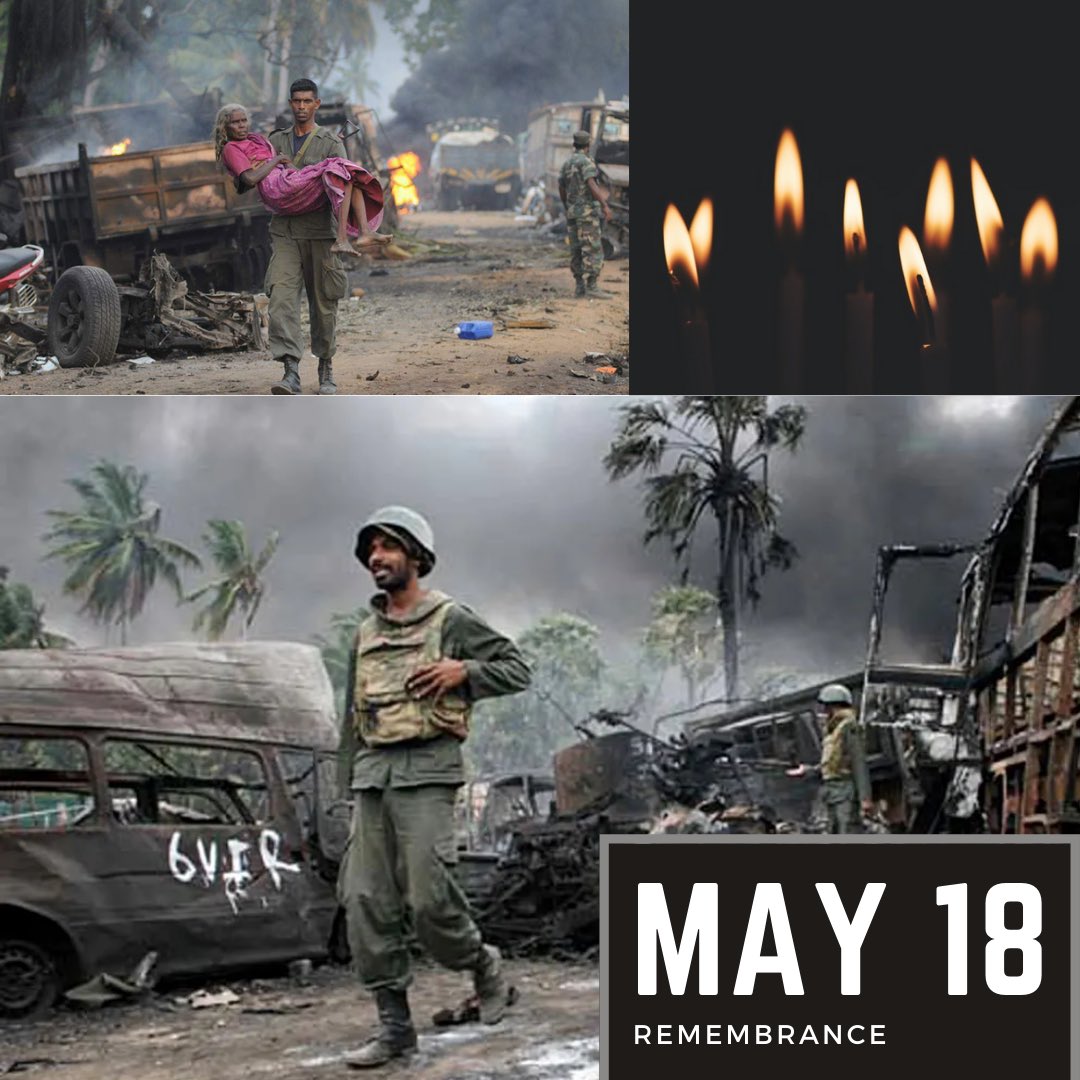 tamilsofcanada's tweet photo. Today we remember the lives that have been lost during the 26-year Sri Lankan civil war. The UN estimates that tens of thousands of innocent Tamils have been mercilessly killed. Most investigations and numbers have now been hidden due to intimidation by the SL government. https://t.co/BjjWuGIiwA