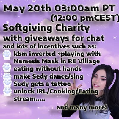 Charity Frontpage Stream May 20th!! Its gonna be my first charity AND frontpage stream both! You guys can donate to children in hospitals AND *win* something at the same time!! Thank you, @GamesForLoveorg for reaching out to me! #charity #twitch #giveaway