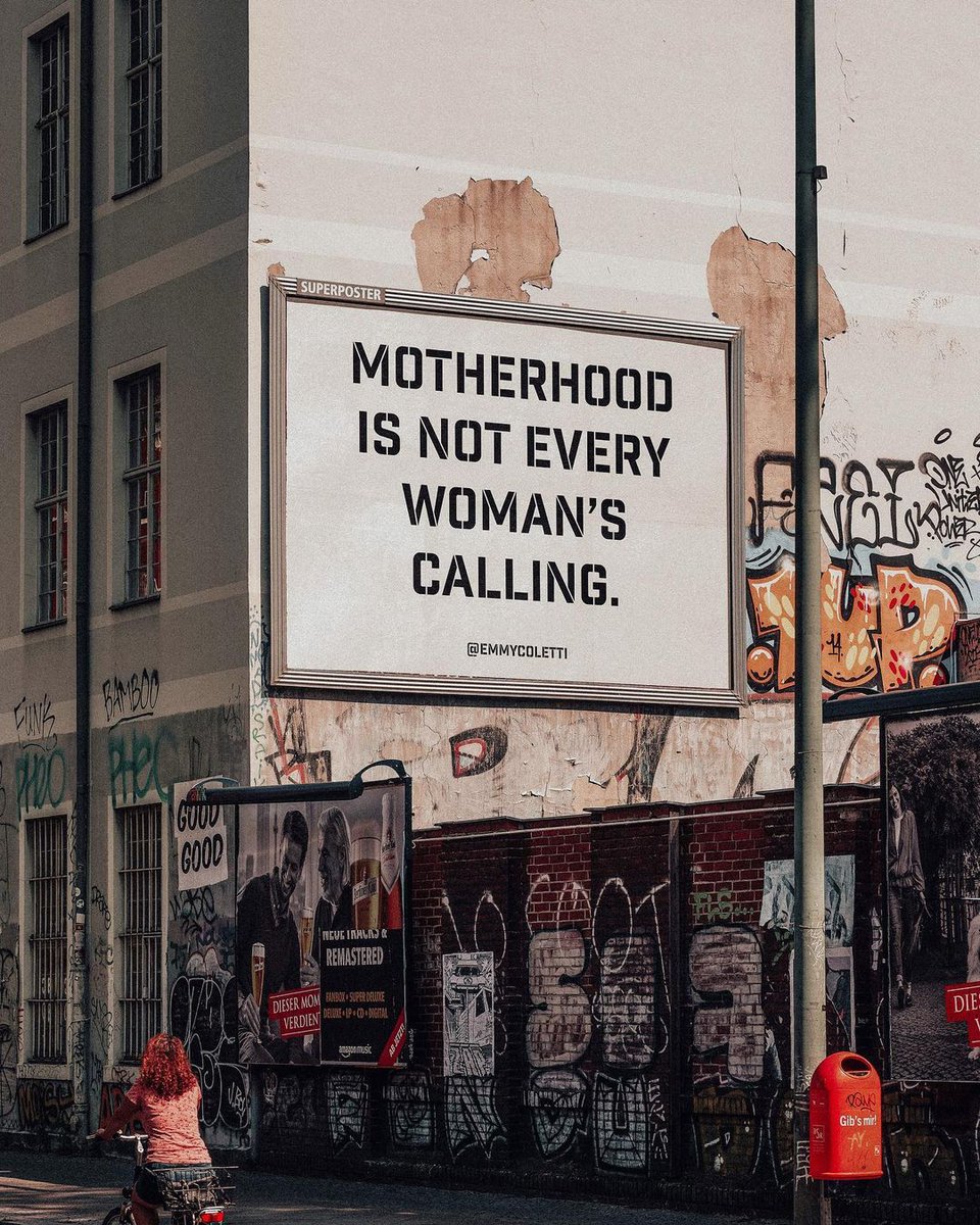 "Normalize women who don’t want kids. Normalize women who want kids AND a career ( &amp; not out of necessity). Normalize women who want to be stay at home moms and women who don’t know what they want yet and women who are changing their identities halfway through life."@emmycoletti