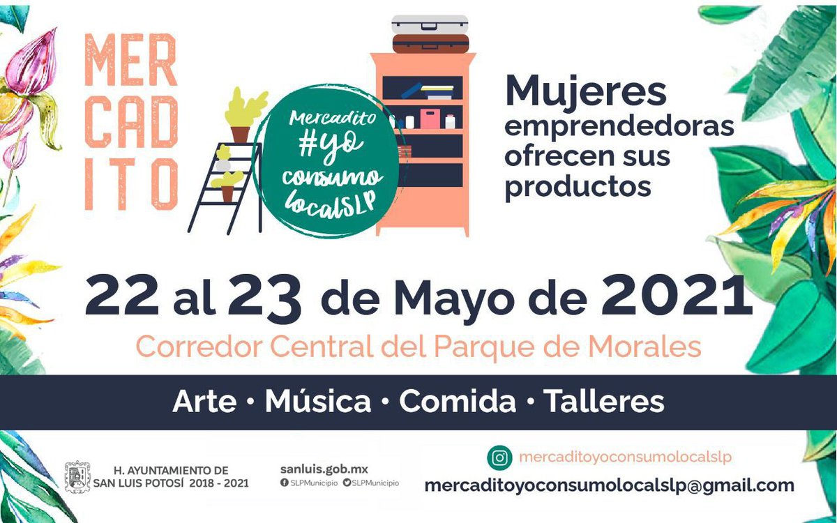 SLPMunicipio's tweet photo. ¡Regresa MERCADITO #YO Consumo Local #SLP! 🤩

Acompáñanos del 22 al 23 de Mayo en el Corredor central del Parque de Morales.

#ConsumeLocalSLP #MercaditoYoConsumoLocalSLP #SanLuisPotosí https://t.co/kcruMC8cG6