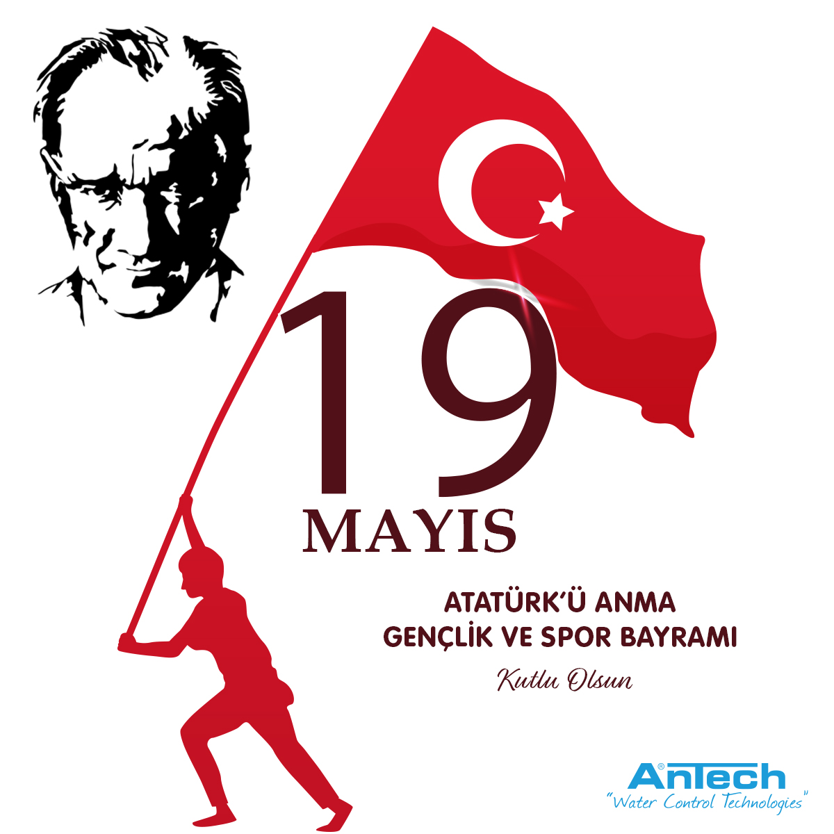 AntechOfficial's tweet image. 19 Mayıs Atatürk'ü Anma, Gençlik ve Spor Bayramımız kutlu olsun.

#Antech #19Mayıs #Atatürk