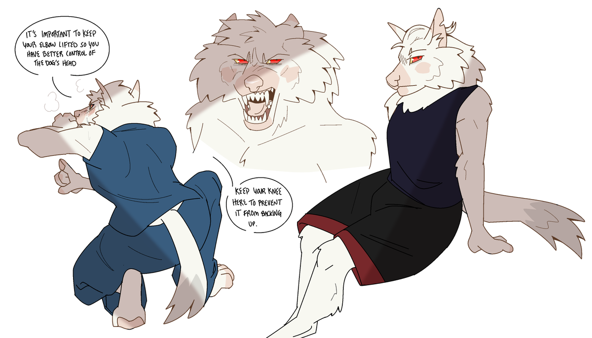 havent drawn blank as an anthro in awhile and saw some cool poses to ...