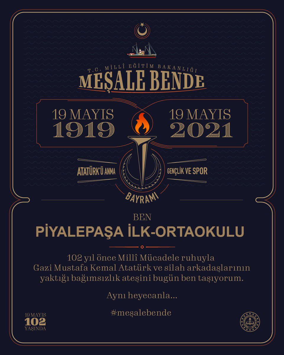 🇹🇷Türkiye Bayrağı19Mayıs1919
#meşalebende
<a href="/sbadilli/">Sıddık Badıllı</a> 
⁦<a href="/drazizyeniyol/">Dr. Abdülaziz YENİYOL</a>
⁩ ⁦<a href="/safran1958/">Mustafa SAFRAN</a>
⁩ ⁦<a href="/ziyaselcuk/">Ziya Selçuk</a>
⁩