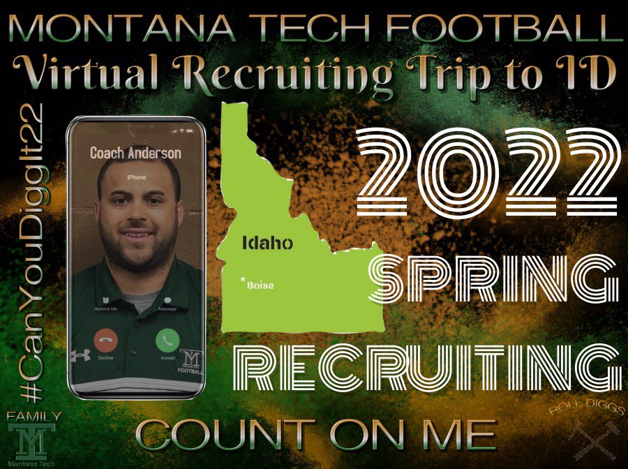208 where you at? Virtually recruiting the great state of Idaho!
2022 players please drop that film 🎥 &amp; updated test scores📝
#CanYouDiggIt22⚒