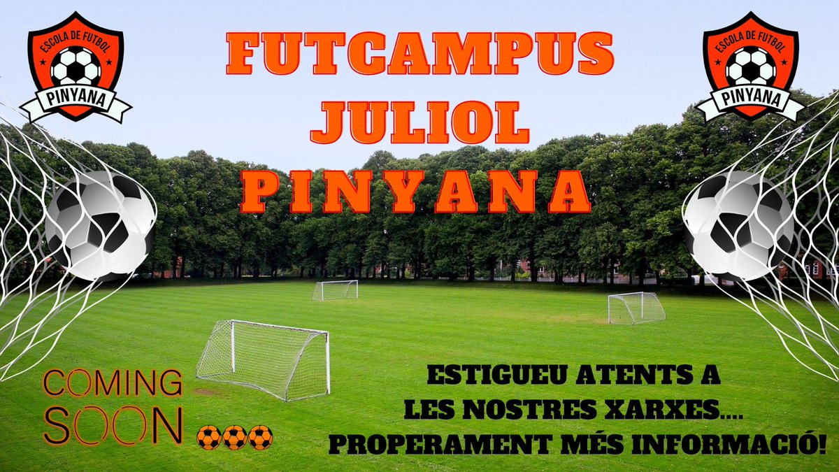Properament... ⚽️⚽️⚽️
#Escola #Futbol #Pinyana #Almenar #Alfarràs #Alguaire #Lleida #FCF #FutbolBase #CampusFutbol #Diversio #CampusEstiu