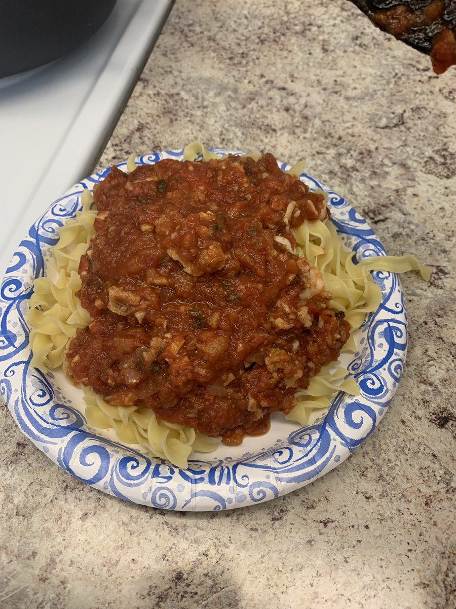 ajsella12's tweet photo. Today in Mrs. Wilson’s Food Tech class students finished their chicken parm with homemade marinara! #LHSFACS https://t.co/HPEmi0FXGz