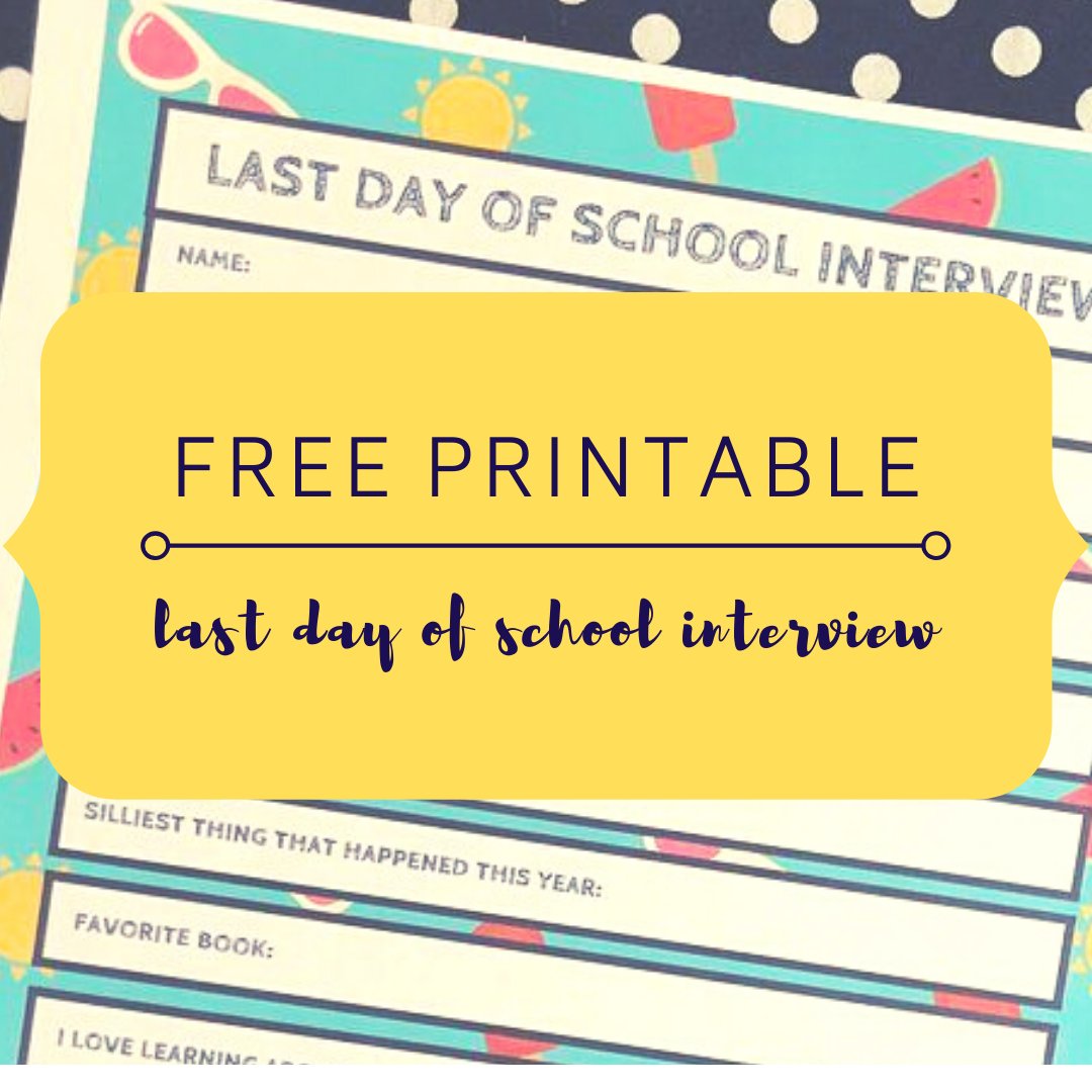 It's the #lastdayofschool for my kids after a crazy year! What traditions do you have to celebrate? Be sure to download your free printable here: tinyurl.com/fv339jc8 #school #kids #fun #freeprintable
