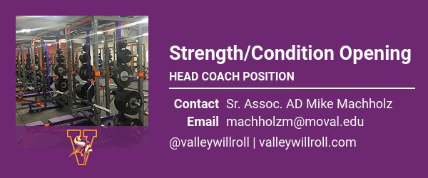 MVCAthletics's tweet photo. Job Opening at Missouri Valley. https://t.co/IMbpYHLr0w