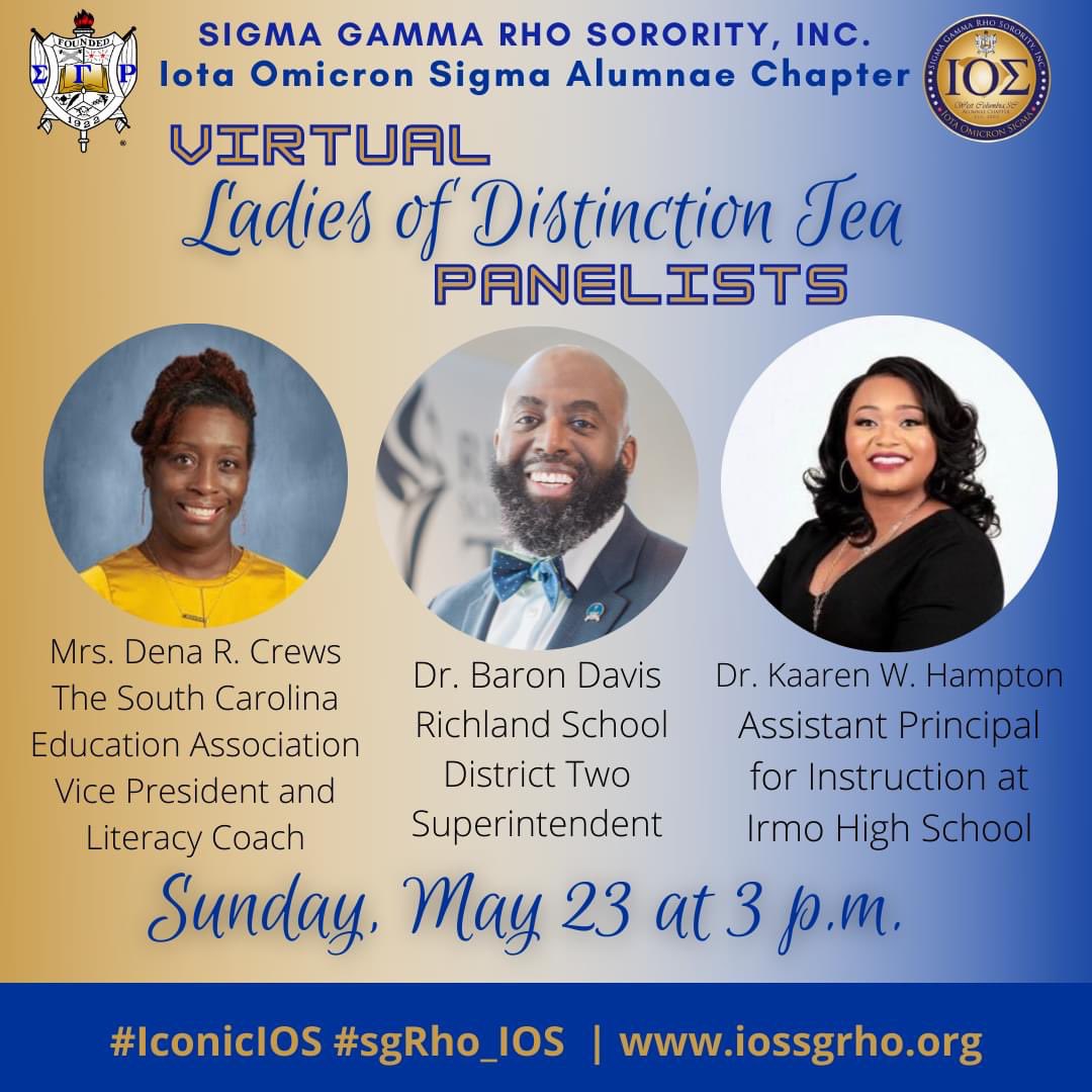 sgrho_ios's tweet photo. Join us as we recognize impactful leaders who carried the torch in their respective positions to help keep our children remain safe in the last year. 

To purchase tickets

https://t.co/fQoFmwStlt

#Ladiesofdistinctiontea #sigmagammarho #sgrho #seregionsgrho #IconicIOS https://t.co/H7uDM287tc