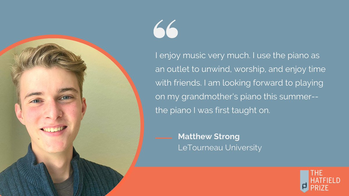 Matthew Strong Get to know our #HatfieldPrize recipient Matthew Strong in today’s ...