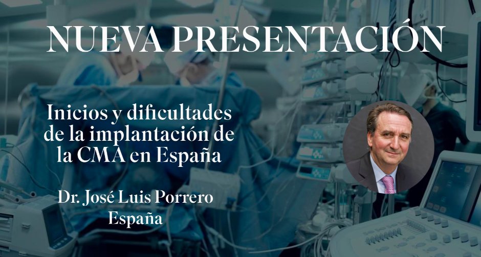 Os invito a ver una presentación sobre "Inicios y dificultades de la implantación de la Cirugía Mayor Ambulatoria en España".

Un repaso a la evolución de la CMA desde sus inicios a finales de los años 80 hasta hoy.

bit.ly/2RrjVMY

#herniasurgery #SoMe4Surgery #cirugía